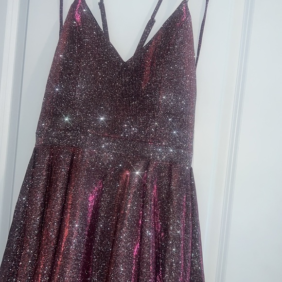 Sparkly Glitter Homecoming Dresses Short Spaghetti Straps Prom Dress Party - Picture 3 of 4